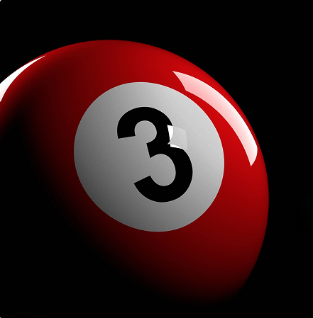 Red lotto ball illustration
